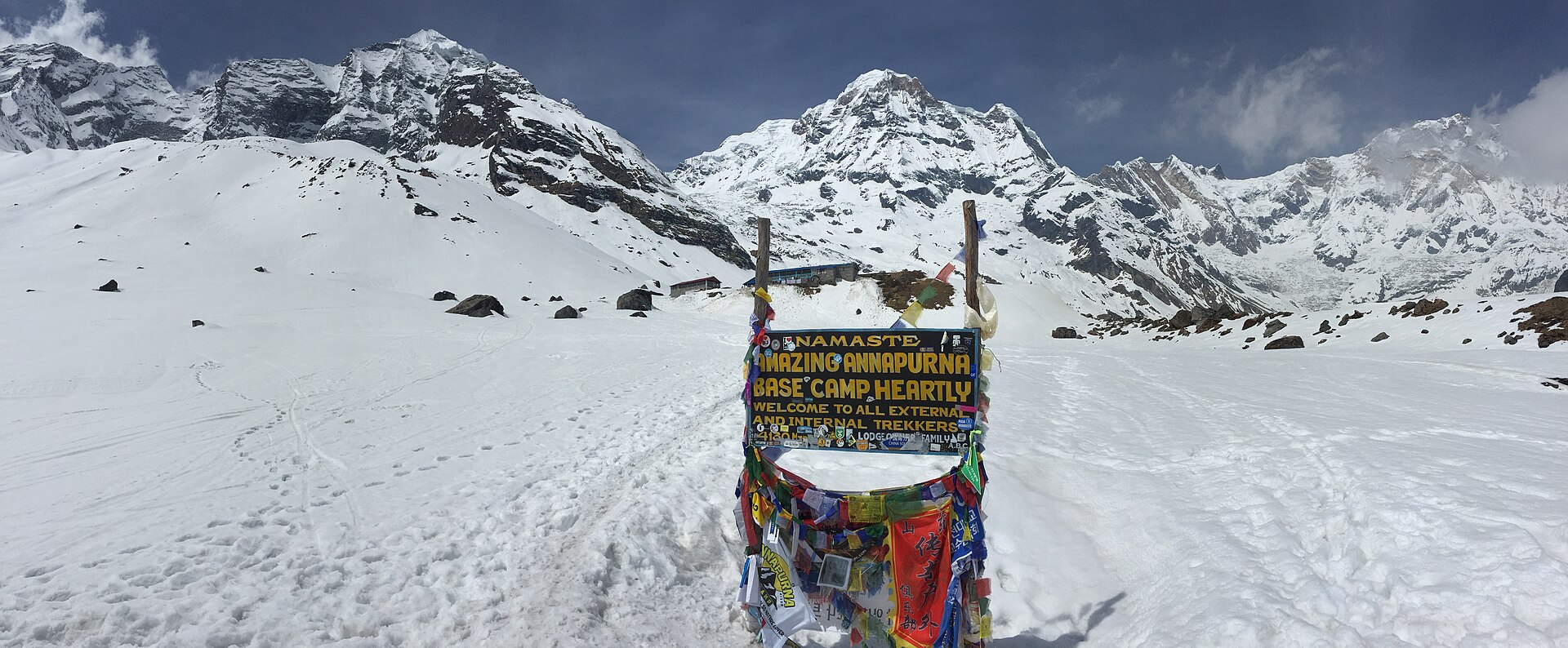 The Annapurna massif rising above the Kali Gandaki valley