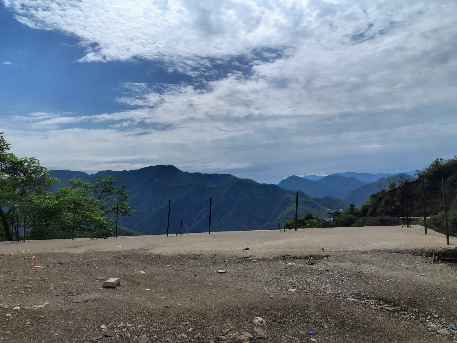 Panoramic Himalayan mountain range at golden hour