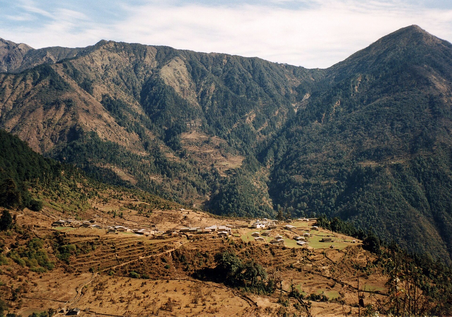 Terraced hills and villages of the Helambu region