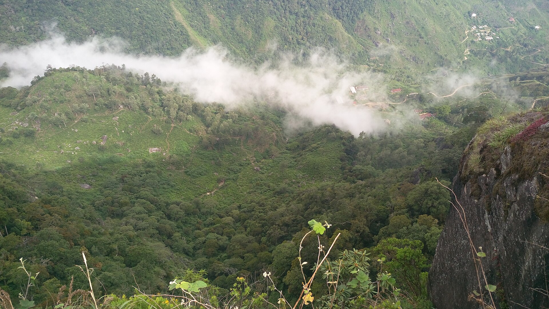 World's End escarpment at Horton Plains National Park, Sri Lanka