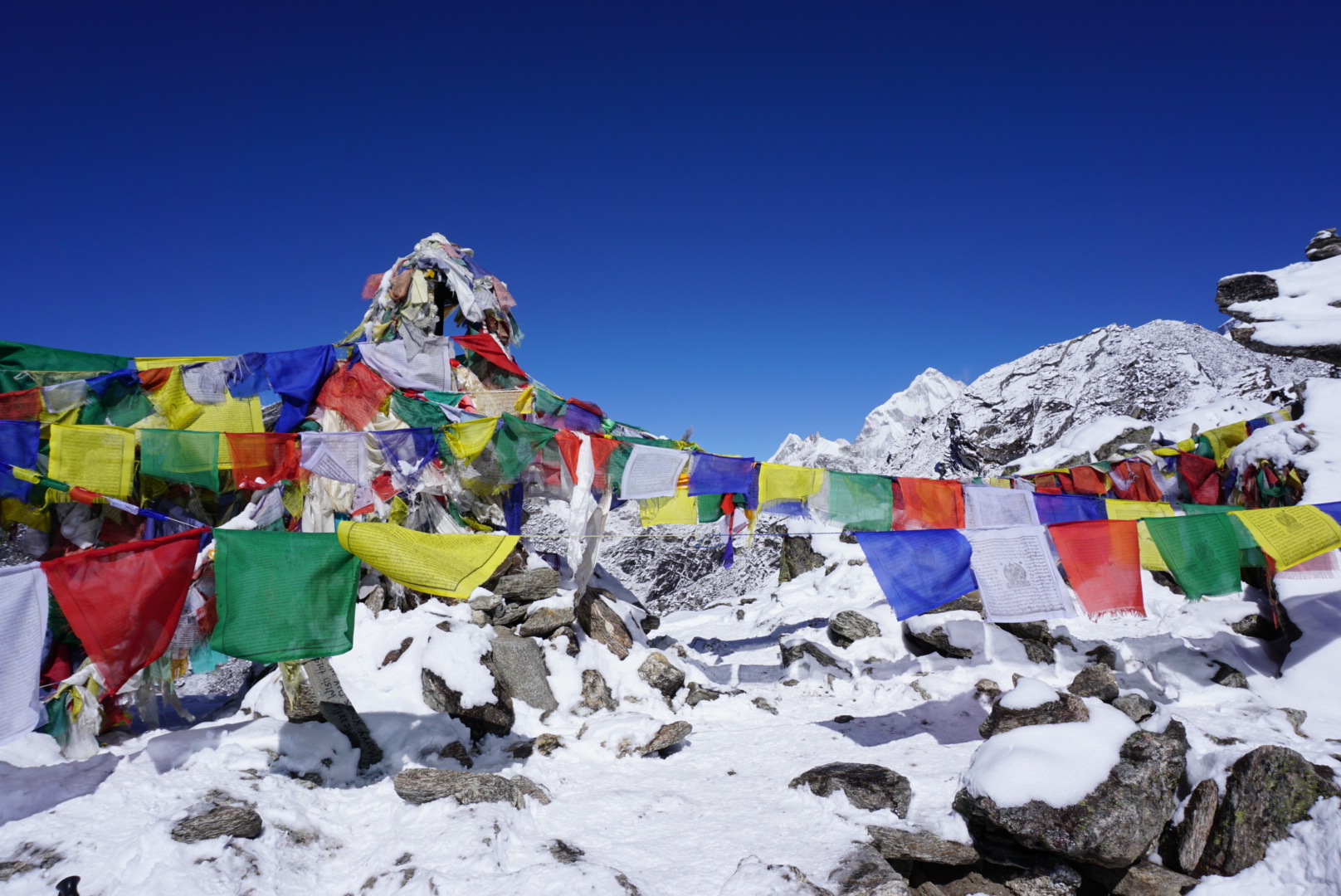 Panoramic Himalayan view from Renjo La pass